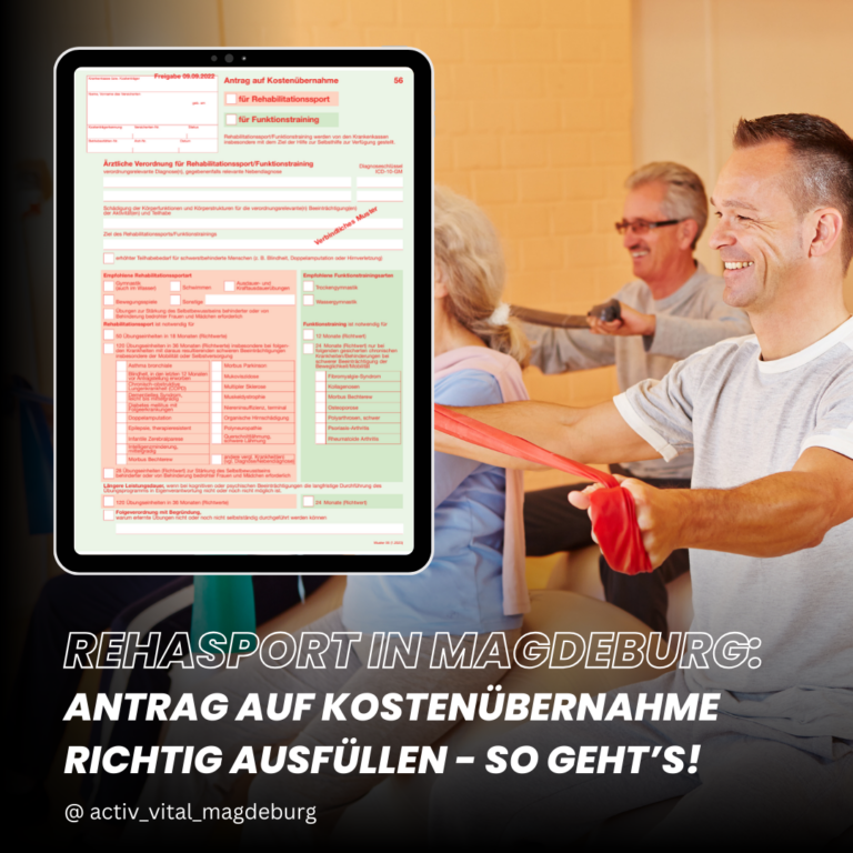 Antrag auf Kostenübernahme für Rehasport richtig ausfüllen